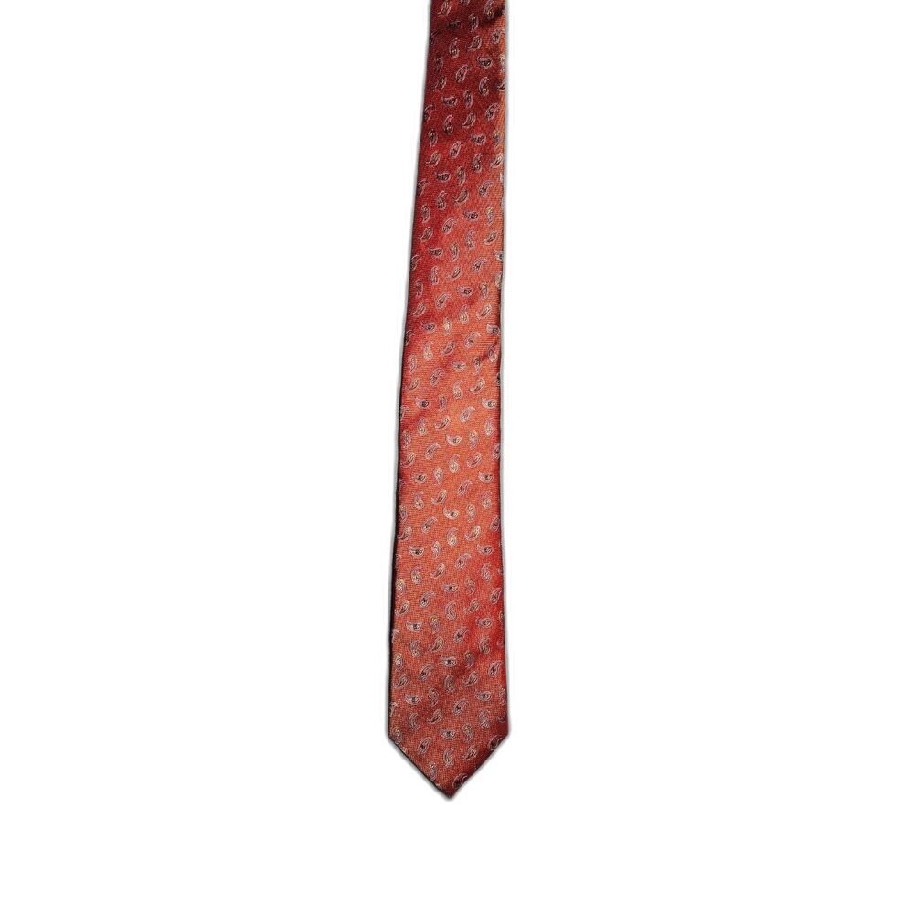 David Donahue Italian Silk Paisley Necktie Handmade USA